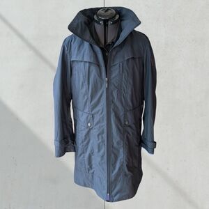 Sz L Cole Haan Hooded Trench